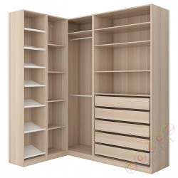 ⭐PAX⭐Угловой шкаф, под беленый дуб, 160/188x236 cm⭐ИКЕА-99217996