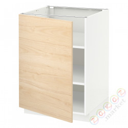 ⭐METOD⭐Кабинет ул./полки, белый/Askersund яркий узор ясеня, 60x60 cm⭐ИКЕА-29460440