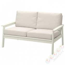 ⭐BONDHOLMEN⭐Диван 2-человекowa, снаружи, белый/бежевый/Frösön/Дувхольмен бежевый⭐ИКЕА-19549749
