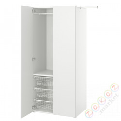 ⭐PLATSA⭐Гардероб/2 дверь, белый/Fonnes white, 110-127x57x181 cm⭐ИКЕА-49437284
