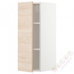 ⭐METOD⭐Навесной шкаф с полками, белый/Askersund яркий узор ясеня, 30x80 cm⭐ИКЕА-39461364