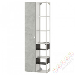 ⭐ENHET⭐Книжный шкаф, белый/имитация бетона, 60x32x180 cm⭐ИКЕА-89331474