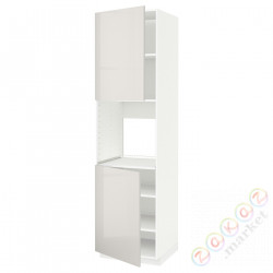 ⭐METOD⭐Шестой огромный 2dr/половина, белый/Ringhult светло-серый, 60x60x220 cm⭐ИКЕА-39464254