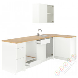 ⭐KNOXHULT⭐Угловая кухня, белый, 285x122x220 cm⭐ИКЕА-09477979