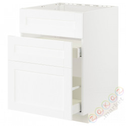 ⭐METOD / MAXIMERA⭐Форма L + 3F/2шу, белый Enköping/белый имитация дерева, 60x60 cm⭐ИКЕА-19473400