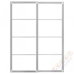 ⭐PAX⭐Корпус Drzв и передача. с гидами, алюминий, 150x201 cm⭐ИКЕА-10458183