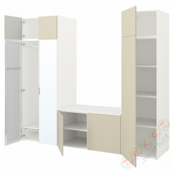 ⭐PLATSA⭐Гардеробная 8 дверь, белый STRAUMEN стакан lustrzане/SKATVAL jasny без, 260x57x221 cm⭐ИКЕА-39429623