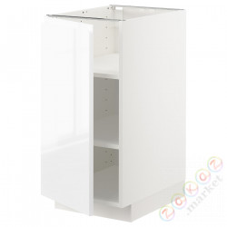 ⭐METOD⭐Кабинет ул./полки, белый/Блеск Voxtorp/белый, 40x60 cm⭐ИКЕА-79468486