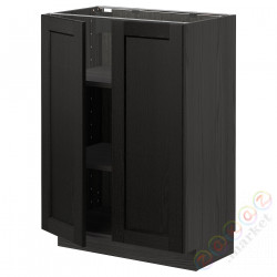 ⭐METOD⭐Кабинет stj/полки/2 дверь, черный/Lerhyttan черный морилка, 60x37 cm⭐ИКЕА-89465859