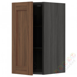 ⭐METOD⭐Навесной шкаф с полками, черныйEnköping/коричневый орех, 30x60 cm⭐ИКЕА-49476497