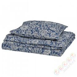 ⭐GLESSTARR⭐Poszwa na kołdrę i posвызовka, темно-синий/белый, 150x200/50x60 cm⭐ИКЕА-80570157