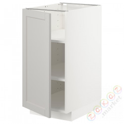 ⭐METOD⭐Кабинет ул./полки, белый/Lerhyttan светло-серый, 40x60 cm⭐ИКЕА-19468314