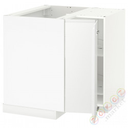 ⭐METOD⭐Тумба угловая с каруселью, белый/Voxtorpматовый белый, 88x88 cm⭐ИКЕА-09358472