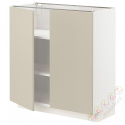 ⭐METOD⭐Кабинет stj/полки/2 дверь, белый/Havstorp бежевый, 80x37 cm⭐ИКЕА-79459057