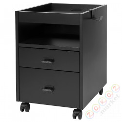 ⭐UPPSPEL⭐Комод на колесиках, черный, 40x58 cm⭐ИКЕА-80507632