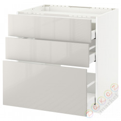 ⭐METOD / MAXIMERA⭐Старший полковник/3fr/3шу, белый/Ringhult светло-серый, 80x60 cm⭐ИКЕА-19142434