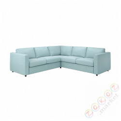 ⭐VIMLE⭐4-местный угловой диван, Saxemara светло-синий⭐ИКЕА-29399513