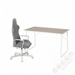 ⭐HUVUDSPELARE / UTESPELARE⭐стол письменный gamingowe i cesło, бежевый/Серый⭐ИКЕА-69492769