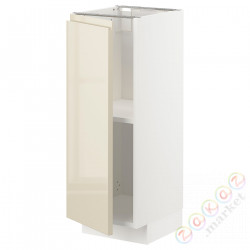 ⭐METOD⭐Кабинет ул./полки, белый/Voxtorpглянцевый светло-бежевый, 30x37 cm⭐ИКЕА-49462136