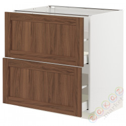 ⭐METOD / MAXIMERA⭐Sсstj 2fr/2в шу, белый Enköping/коричневый орех, 80x60 cm⭐ИКЕА-39475040