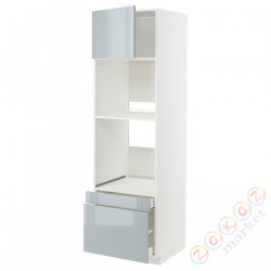 ⭐METOD / MAXIMERA⭐Рано утром/пирог ком доктор/2 шу, белый/Kallarp jasnoсерый-синий, 60x60x200 cm⭐ИКЕА-59479339