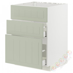 ⭐METOD / MAXIMERA⭐Форма L + 3F/2шу, белый/Stensund светло-зеленый, 60x60 cm⭐ИКЕА-19486921