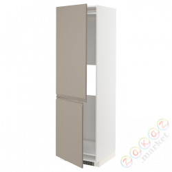 ⭐METOD⭐Высота или замерзание 2шу, белый/Upplöv матciemnoбежевый, 60x60x200 cm⭐ИКЕА-99492174