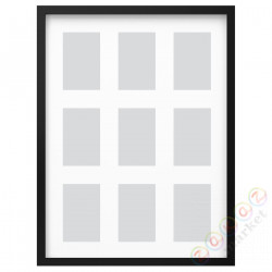 ⭐RODALM⭐Рамка na 9 фото, черный, 46x61 cm⭐ИКЕА-70553709