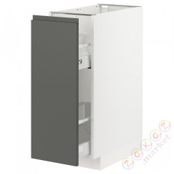 ⭐METOD / MAXIMERA⭐Кабинет ул./wysuwане wyposażenт.е.доб, белый/Voxtorpтемно-серый, 30x60 cm⭐ИКЕА-89306484