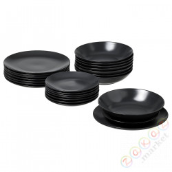 ⭐FARGKLAR⭐обслуживание 24 части, Мат темно-серый⭐ИКЕА-80479403