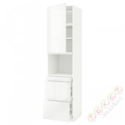 ⭐METOD / MAXIMERA⭐Обувь для микрокомбо дверь/3шу, белый/Рингхульт белый, 60x60x240 cm⭐ИКЕА-89468042