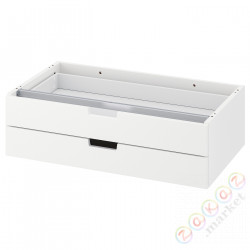 ⭐NORDLI⭐Комодmodułowa/2 ящики, белый, 80x23 cm⭐ИКЕА-70471619