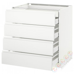 ⭐METOD / MAXIMERA⭐Бывший 4 пт/2n/3śr шу, белый/Voxtorpматовый белый, 80x60 cm⭐ИКЕА-49112100