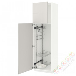 ⭐METOD⭐Высокий шкаф/домашний интерьер, белый/Ringhult светло-серый, 60x60x200 cm⭐ИКЕА-19458961