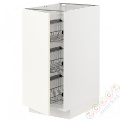 ⭐METOD⭐Гардероб с проволочной корзиной, белый/Vallstena белый, 40x60 cm⭐ИКЕА-29507126