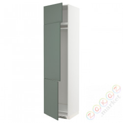 ⭐METOD⭐Ледяной шкаф высокий/замораживание/3Drz, белый/Bodarp серо-зеленый, 60x60x240 cm⭐ИКЕА-99455713