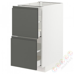 ⭐METOD / MAXIMERA⭐Sсstj 2fr/2в шу, белый/Voxtorpтемно-серый, 40x60 cm⭐ИКЕА-99309953