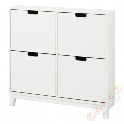 ⭐STALL⭐Шкаф для обуви, 4 перегородки, белый, 96x17x90 cm⭐ИКЕА-60530266