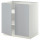 ⭐METOD⭐Кабинет stj/полки/2 дверь, белый/Veddinge Серый, 80x60 cm⭐ИКЕА-89461366