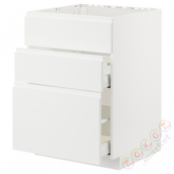 ⭐METOD / MAXIMERA⭐Постоянный шкаф/капюшон zint. с ящиками, белый/Voxtorpматовый белый, 60x60 cm⭐ИКЕА-39477652