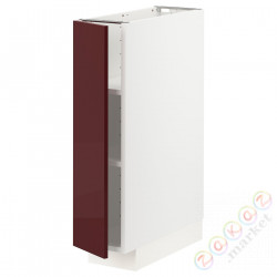 ⭐METOD⭐Кабинет ул./полки, белый Kallarp/темно-красно-коричневый блеск, 20x60 cm⭐ИКЕА-89452135