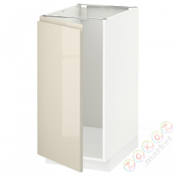 ⭐METOD⭐Кабинет stj. на раковине/Сортировать. трата, белый/Voxtorpглянцевый светло-бежевый, 40x60 cm⭐ИКЕА-99458504