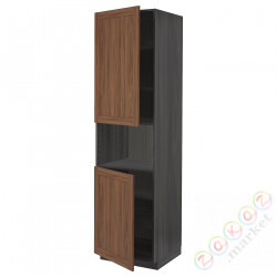 ⭐METOD⭐Ш x В ст микрофон 2Drz/половина, черныйEnköping/коричневый орех, 60x60x220 cm⭐ИКЕА-29476417