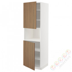 ⭐METOD⭐Ш x В ст микрофон 2Drz/половина, белый/Tistorp подражаниеacja коричневыйowego орехa, 60x60x200 cm⭐ИКЕА-99519338