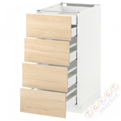 ⭐METOD / MAXIMERA⭐Бывший 4 пт/2n/3śr шу, белый/Askersund яркий узор ясеня, 40x60 cm⭐ИКЕА-49215834