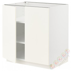 ⭐METOD⭐Кабинет stj/полки/2 дверь, белый/Vallstena белый, 80x60 cm⭐ИКЕА-49507125