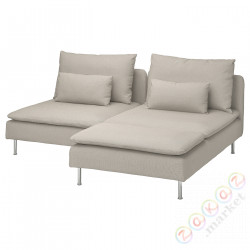 ⭐SODERHAMN⭐Диван 2-os. с диваном, Fridtuna светло-бежевый⭐ИКЕА-09449689