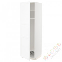 ⭐METOD⭐Высокий шкаф, полки/докторuciany, белый Enköping/белый имитация дерева, 60x60x200 cm⭐ИКЕА-29473517