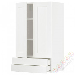 ⭐METOD / MAXIMERA⭐Sза c 2 Drz/2 ящики, белый Enköping/белый имитация дерева, 60x100 cm⭐ИКЕА-19473508