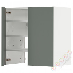 ⭐METOD⭐Шкаф okaнадa сполка/Drzс упражнениями, белый/Bodarp серо-зеленый, 60x60 cm⭐ИКЕА-79505257